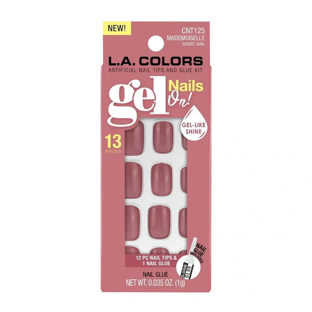 L.A. COLORS gel Nails On Mademoiselle Short Nail